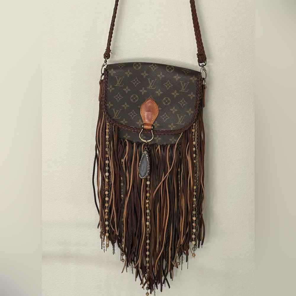 Vintage Boho World Traveler Dirty Blonde -  Louis Vuitton St Cloud with Fringe